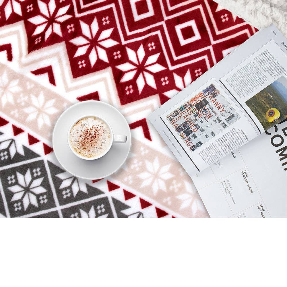 Pavilia - Vente Plaids - Plaid sherpa de Noël réversible34