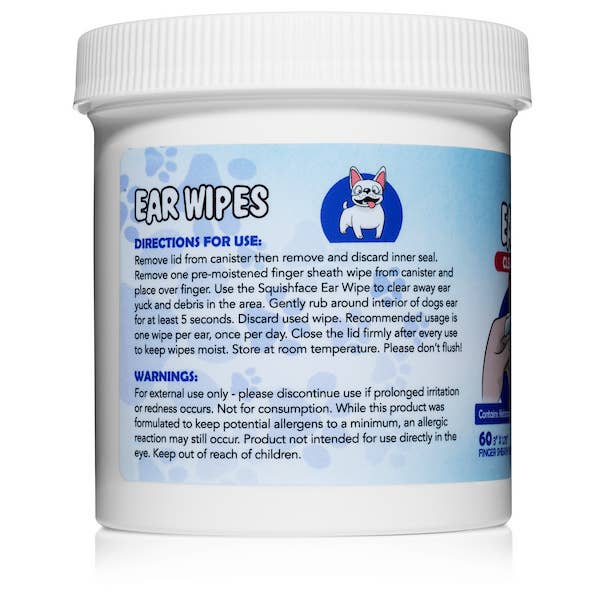 Squishface - Wholesale Pet Grooming Aid - Dog - Squishface Ear Wipes - Dog Ear Cleaner Finger Wipes2