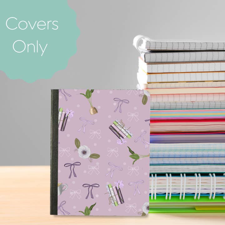 Lilac Books & Tea-Mini Notesbogomslag for engroshandel hos Oily Graphic Creations