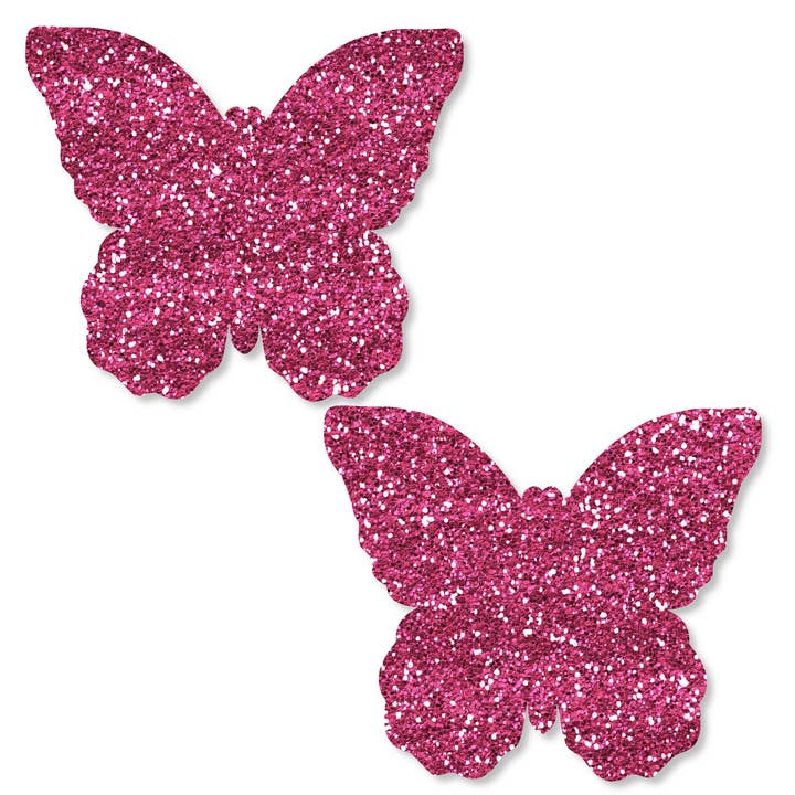 Niptees – Cobre-mamilos - Mulher por atacado – Pastéis Sparkly Butterfly Mipple Cover7