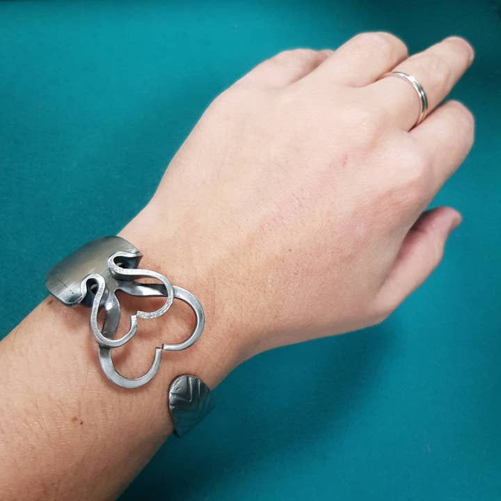 Gleamlety - Vente Bracelet manchette - Bracelet fourchette à bijoux avec couverts4