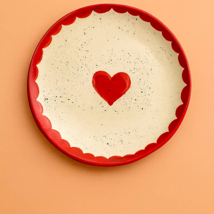 Valentines Day Hearty Plate Set (set of 2) for wholesale by Artisaga
