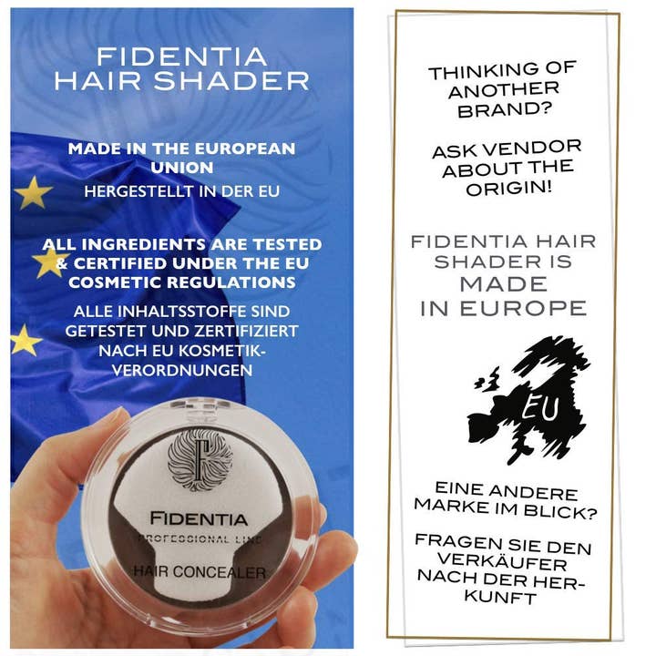 Fidentia Store – Großhandel Haarfärbemittel – Fidentia Haarshader - Ansatzpuder verdichtet dünnes Haar
