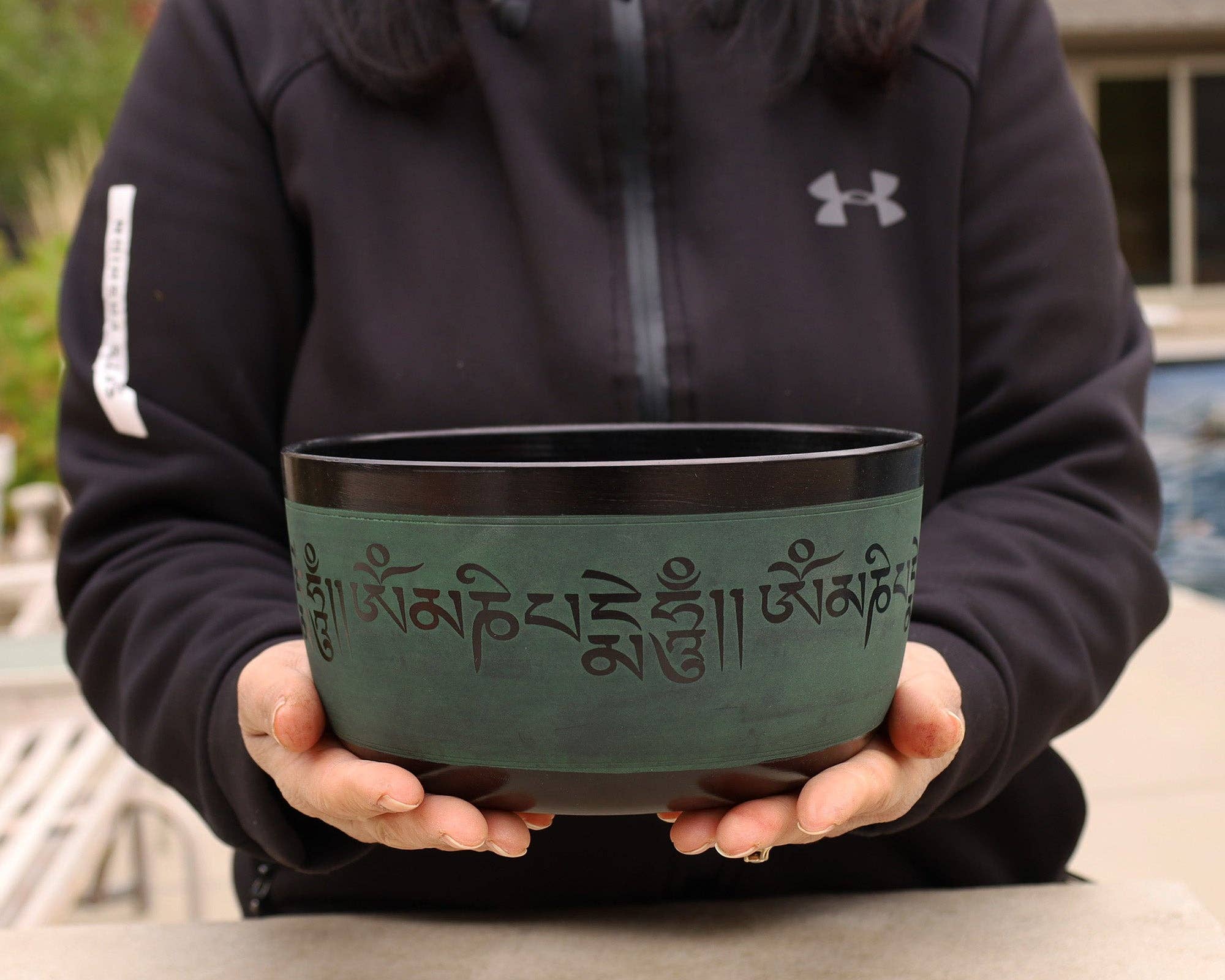 Lungta Imports – Material de meditação por atacado – Conjunto Completo Taça de Canto Tibetano Om Mani Mantra Wi8