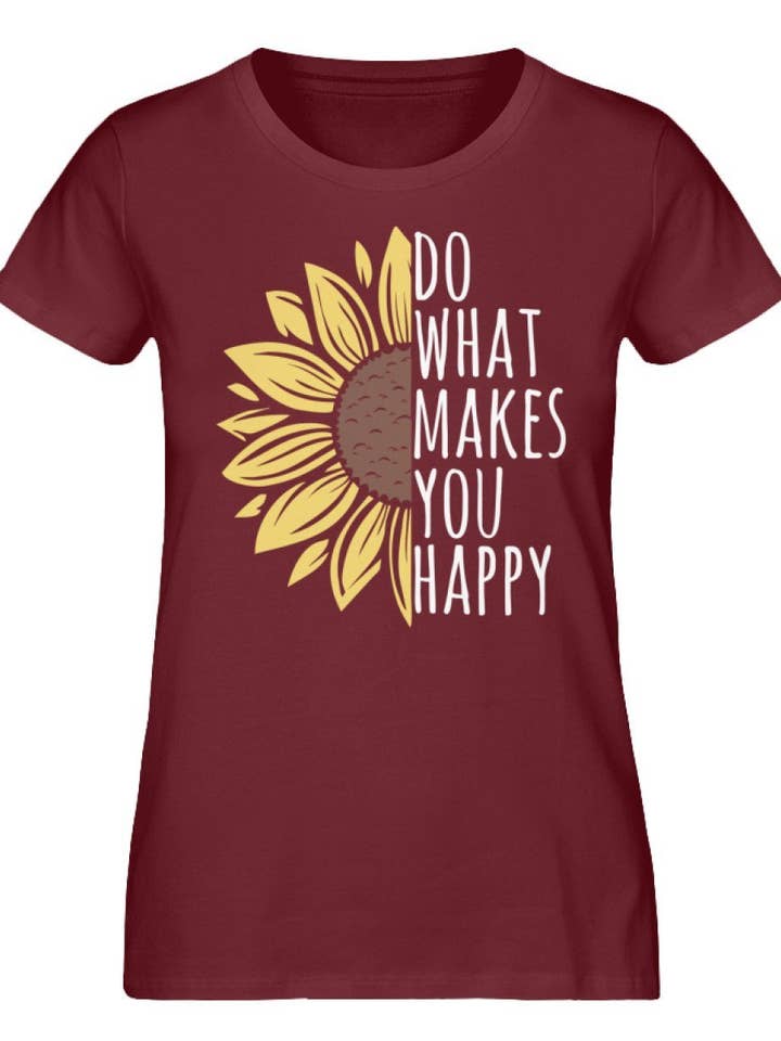 GARTENFAN - Wholesale Screen Printed T-Shirt - Women's - What makes you happy - women's premium organic shirt1