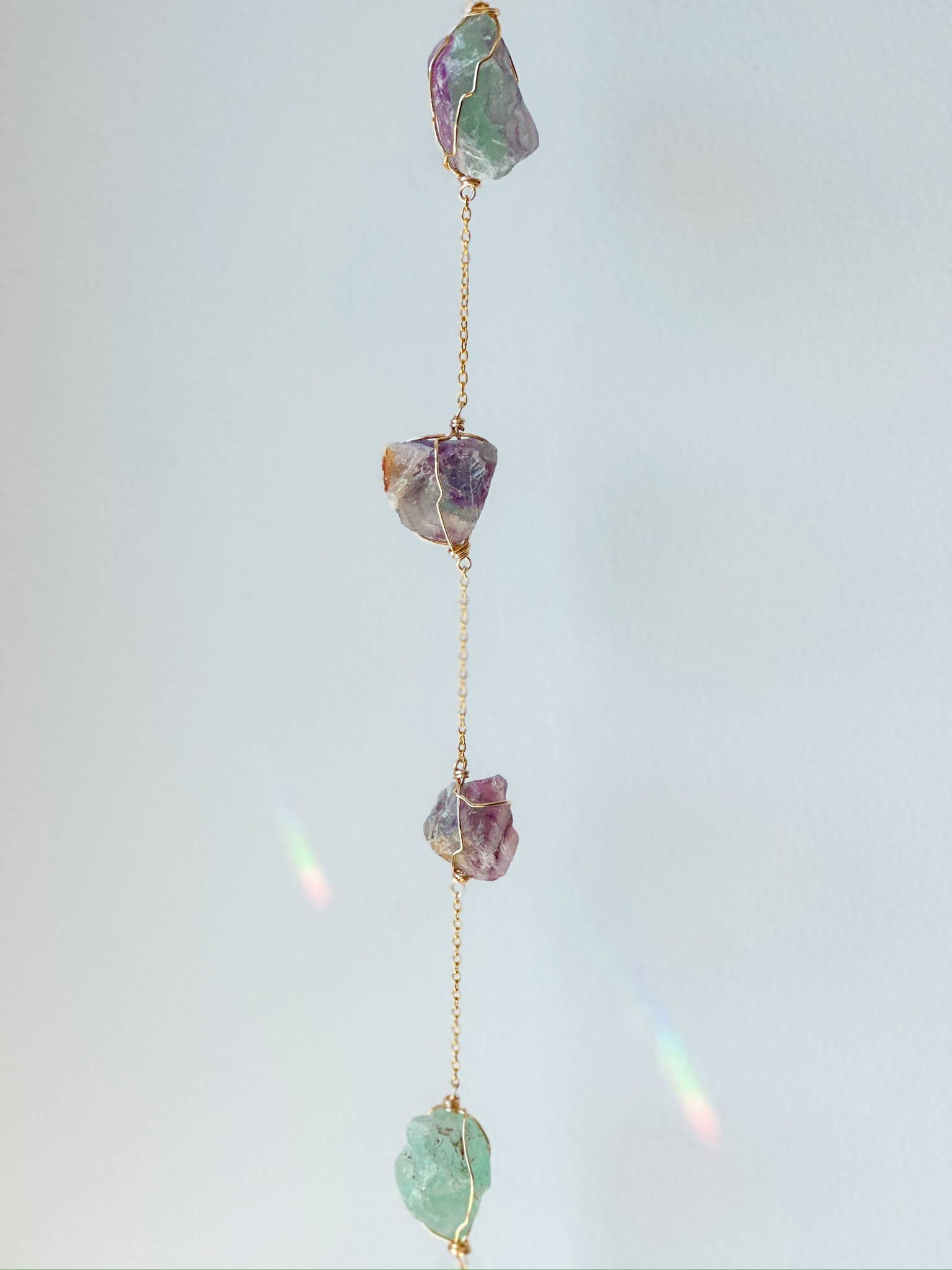 Elise Marie DeSigns - Wholesale Decorative Tassel/Wall Drop - Fluorite Crystal Garland | Handcrafted Wire Wrapped Decor0