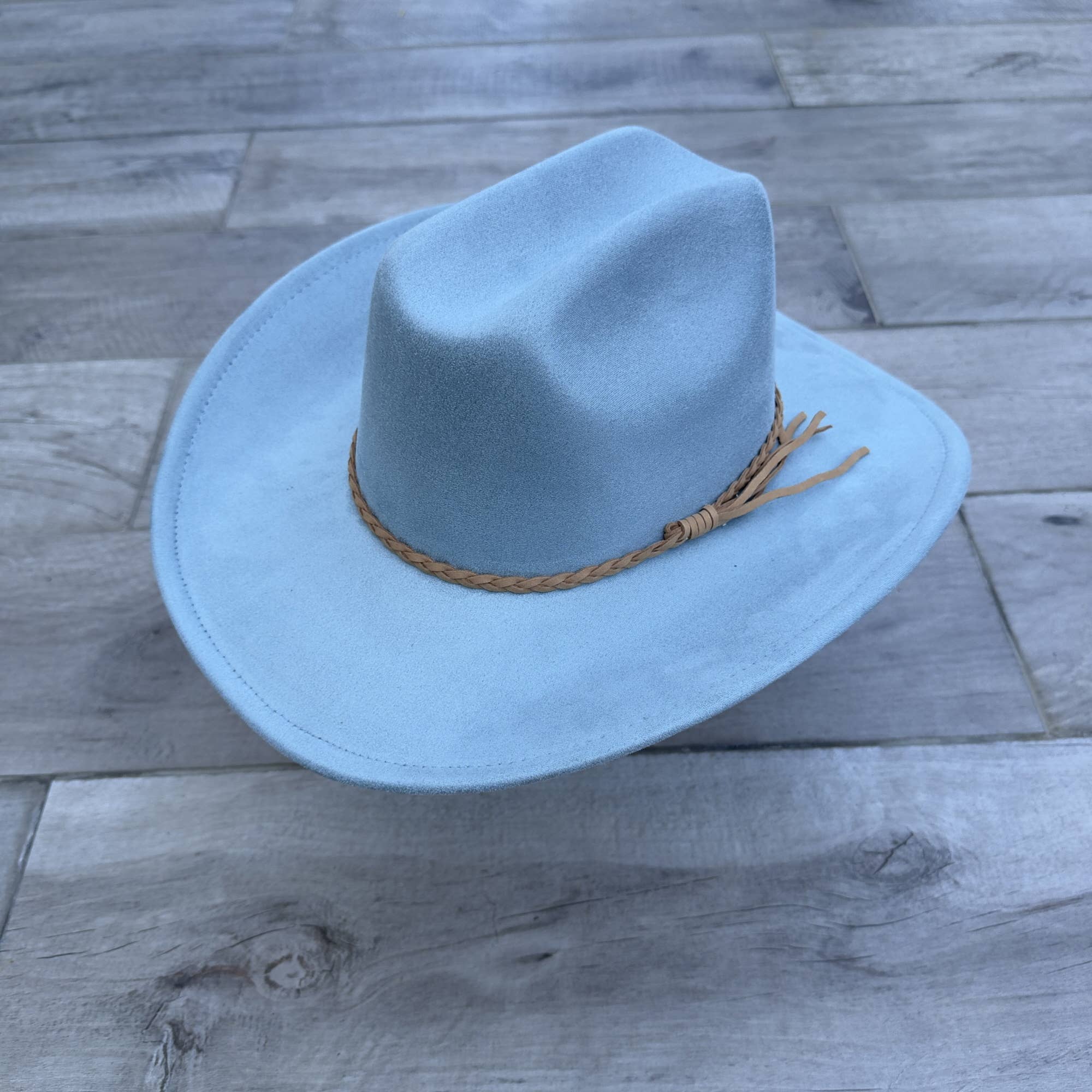 Queens INC - Wholesale Cowboy Hat - Women's - 🤠 Vegan Suede Cattleman Cowboy Hat W/ Suede Hat Band 15