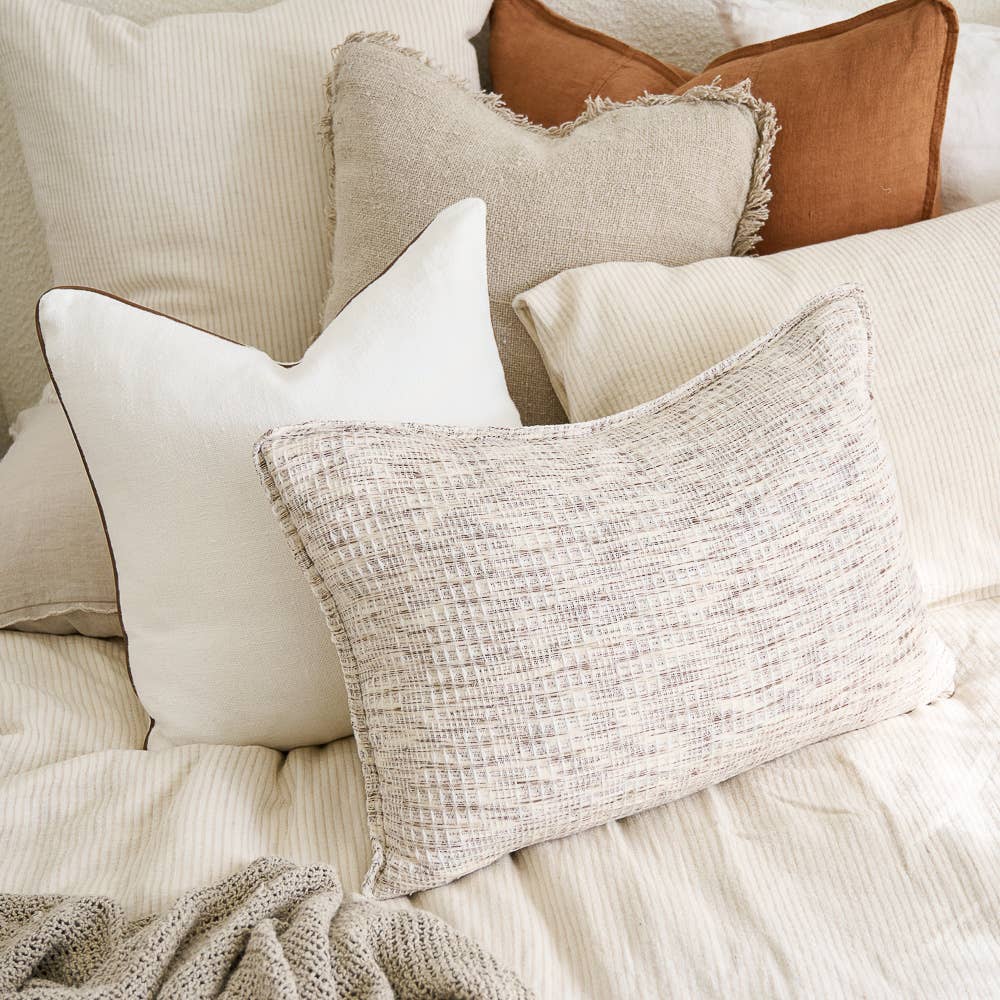 Marina Duvet - Off White w' Natural Stripe for wholesale on Faire4