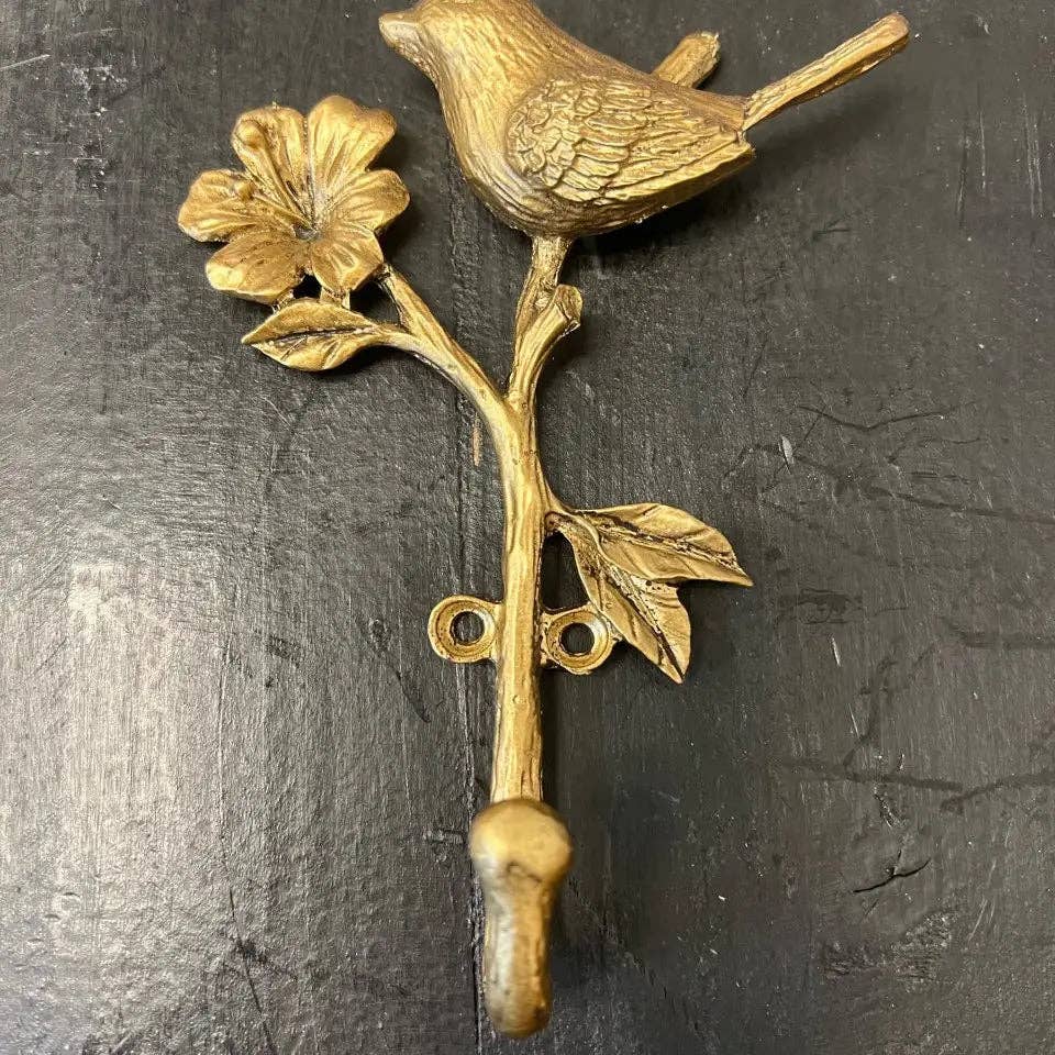 Vagabond Vintage - Wholesale Wall Hook - METAL BIRD HOOK1