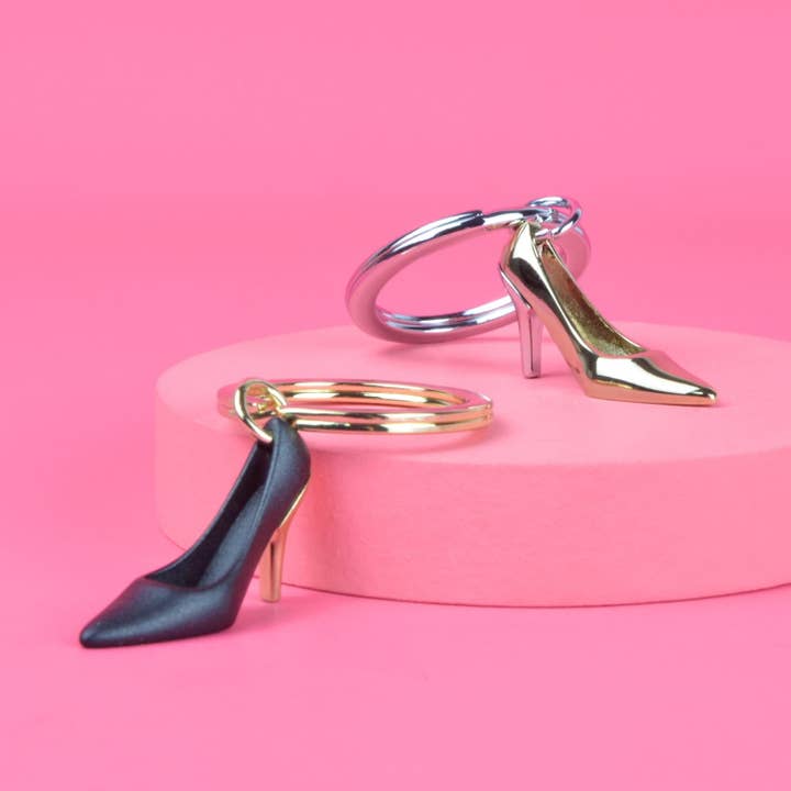 Metalmorphose Black High Heel Keyring for wholesale by Oli Olsen