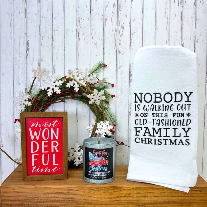 Driftless Studios - Wholesale Jar/Filled Candle - Small Town Christmas Candle - Rustic Tin Holiday Candles1