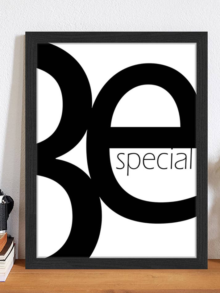 Be Special image. Wall art print with frame. for wholesale by Any Image