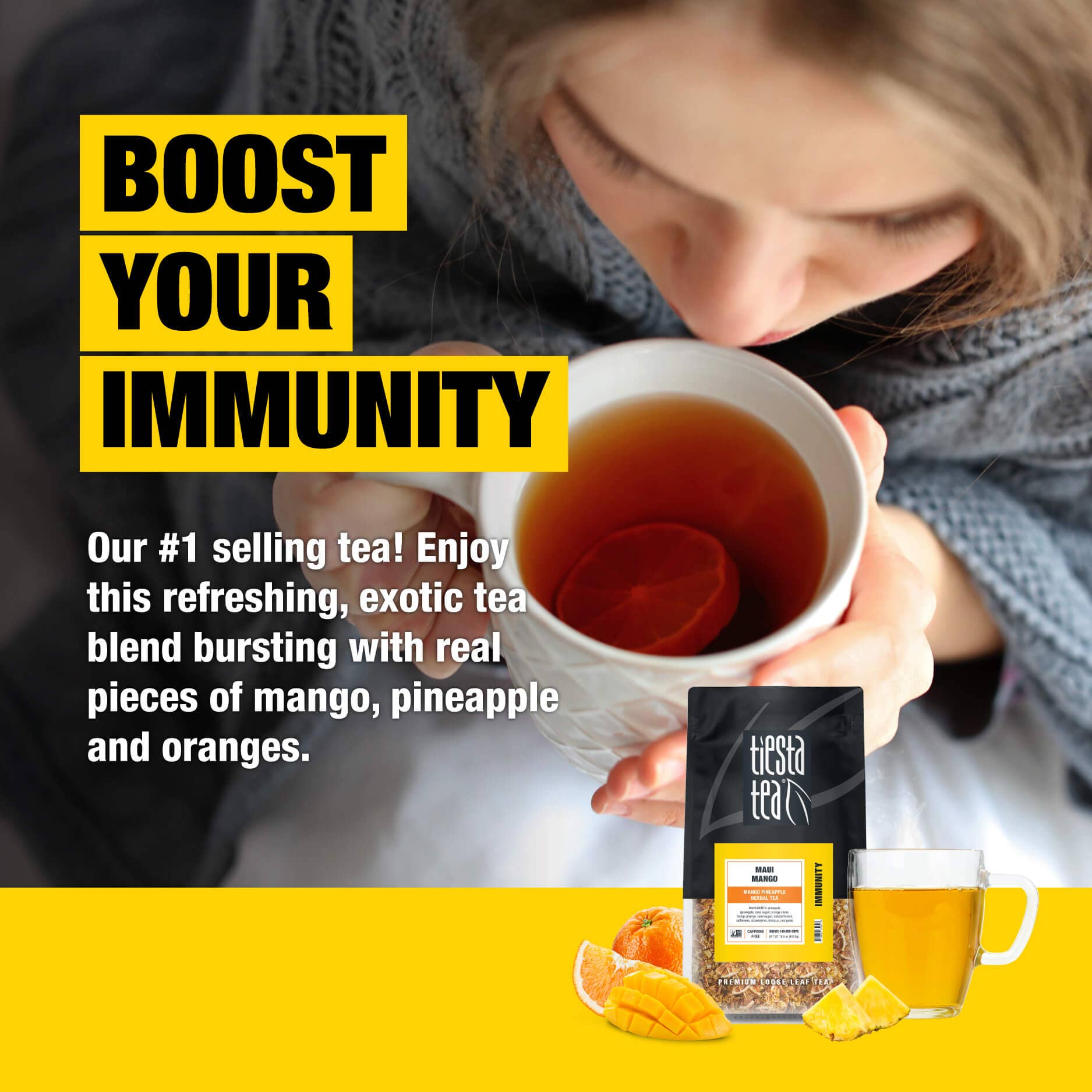 Tiesta Tea Company (loose leaf teas & accessories) - Wholesale Loose Tea - Maui Mango - Mango Pineapple Herbal Tea11