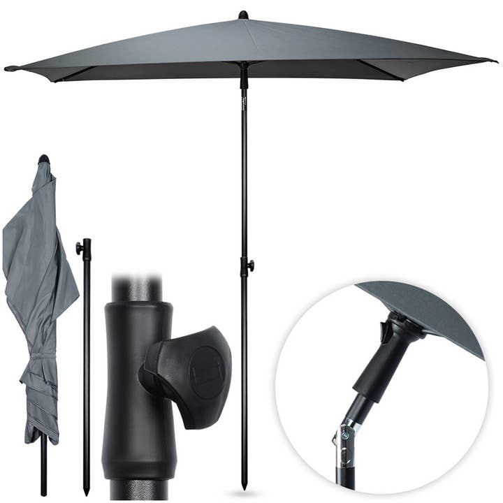 Garden Parasol Gray Adjustable 125x200 cm for wholesale by Vilde