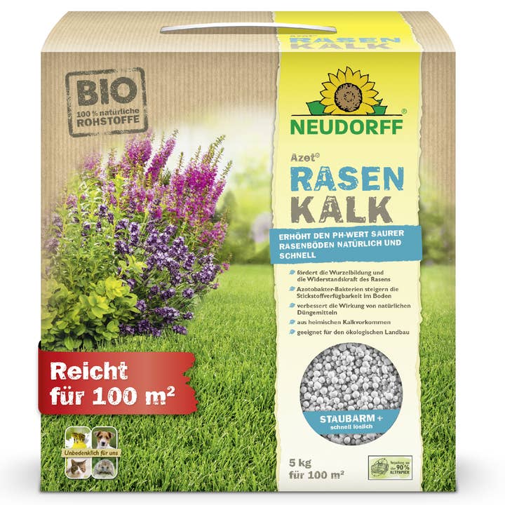 Azet Plænekalk – Naturlig kalk mod jordforsuring – Fremmer rodudvikling – Forebygger mosdannelse – For tæt, kraftig og dybgrøn plæne for engroshandel hos Oasis of Life