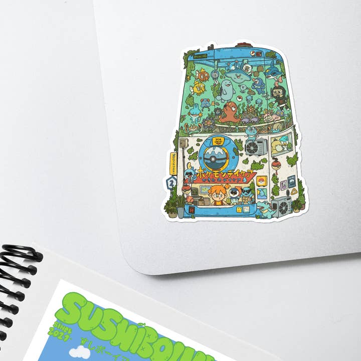 sushiboiiiyy - Wholesale Sticker - Misty's Pokemon Center Vinyl Sticker