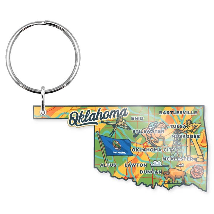 Morris Magnets - Wholesale Keychain - Unisex - Keychain - Oklahoma Across America 2.04