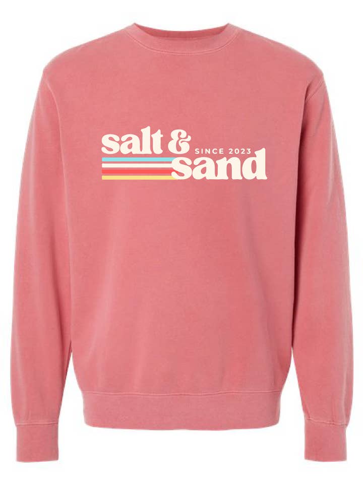 Pigment-Dyed Crewneck Sweatshirt / Vintage Pink / Salt and Sand for wholesale by Salt & Sand