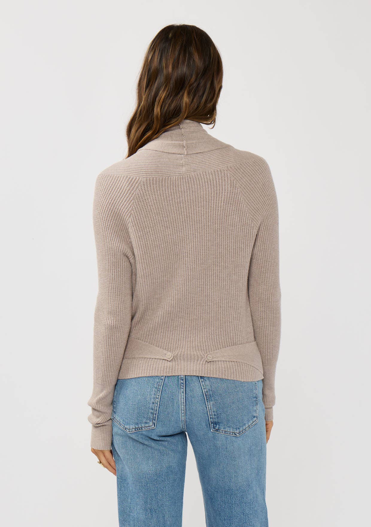 Lovestitch - Wholesale Cardigan - Women's - Waffle Knit Long Sleeve Tie Front Cardigan105