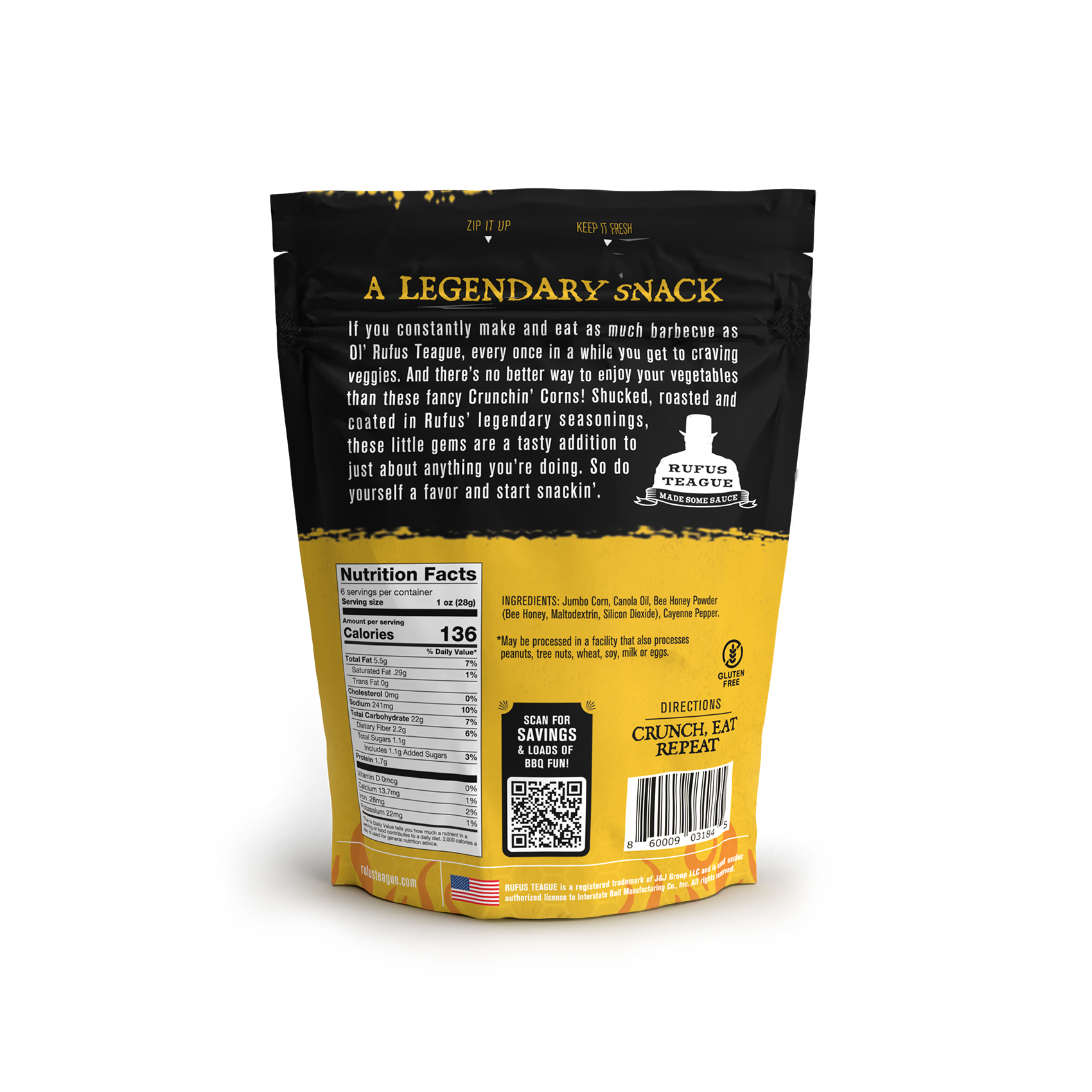 Rufus Teague - Wholesale Popcorn - Crunchin' Corn - "Hot Honey"2