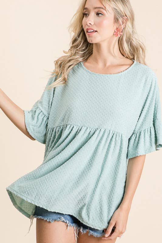 lovely melody – wholesale Tunic – Women’s – LMT1519-Belle's Swiss Polka Dot Baby Doll Tunic14