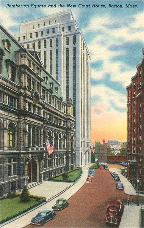 Found Image Press - Wholesale Sticker - Sticker MA-812 Pemberton Square and Courthouse, Boston0