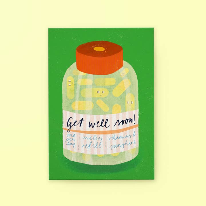 franzizo nachhaltige papeterie - Wholesale Postcard - Postcard “Get Well Soon”
