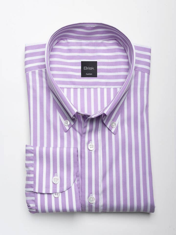 Fine Lilac Stripes Shirt for wholesale by BRISK