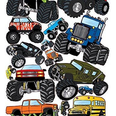 Blue Orange Green Red Monster Truck Wall Stickers/Truck Decals/ Graphics for wholesale on Faire