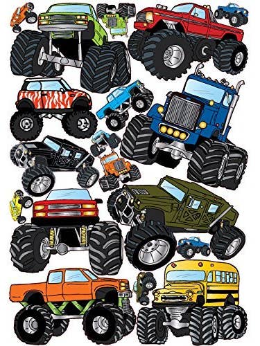 Adesivi da parete Monster Truck/decalcomanie per camion/grafica per la vendita all'ingrosso da parte di Presto Chango Decor