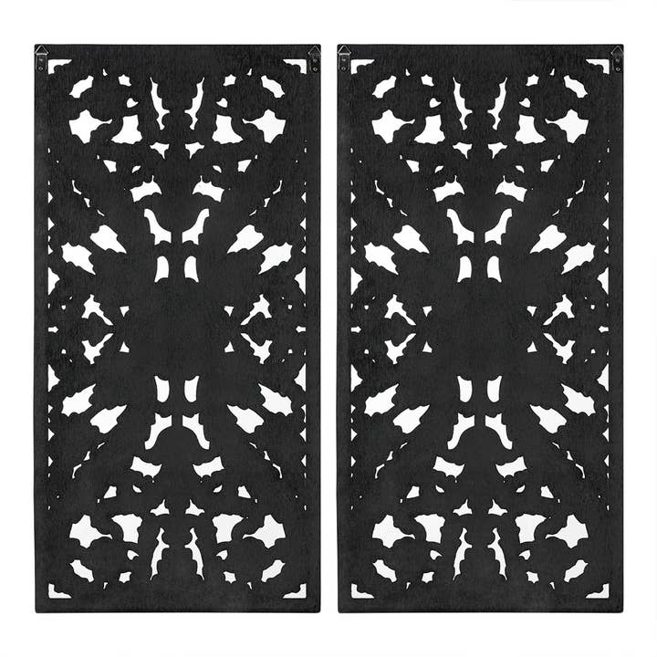 Olliix - Wholesale Wall Art Set - 2-Piece Distressed Carved Wood Wall Set, Antique Green5