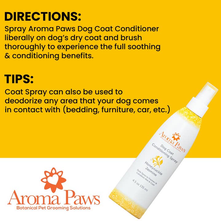 Aroma Paws - Wholesale Pet Spray - Dog - 4.5 Oz. Dog Coat Spray Honeysuckle Jasmine7