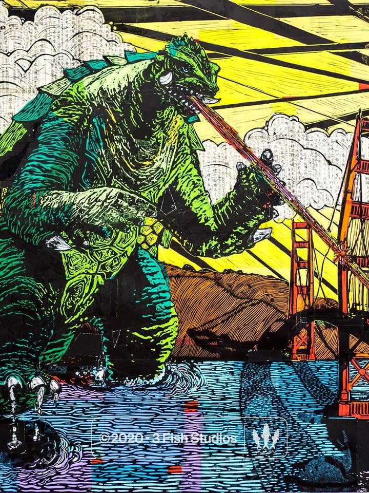 Gamera Digitaltryck för wholesale av 3 Fish Studios