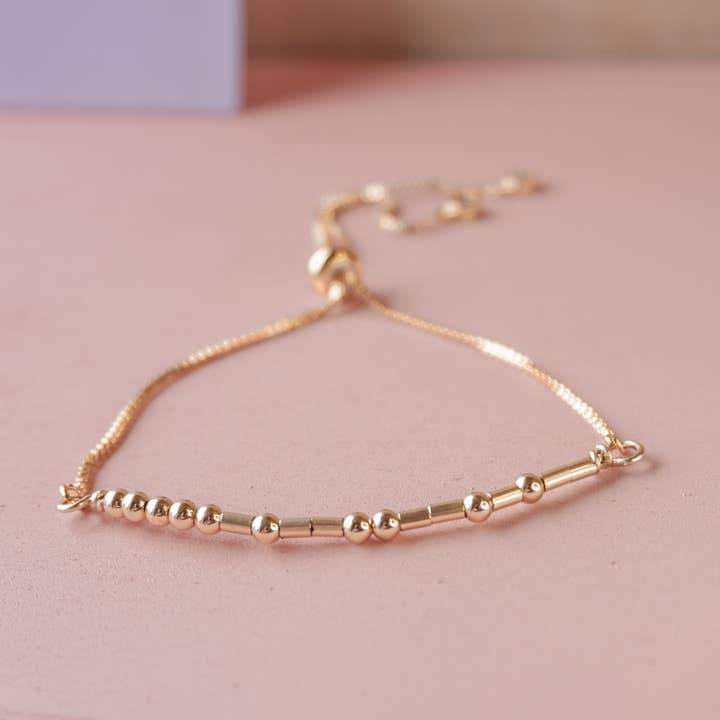 Pulsera Happy - Morse Code para venta al por mayor de Love & Path