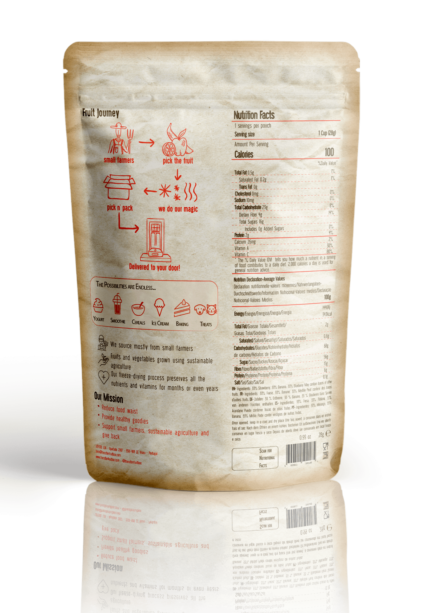 Diaita - Wholesale Dried/Dehydrated Fruit - Freeze-Dried Snack "Red, White And Blue"1