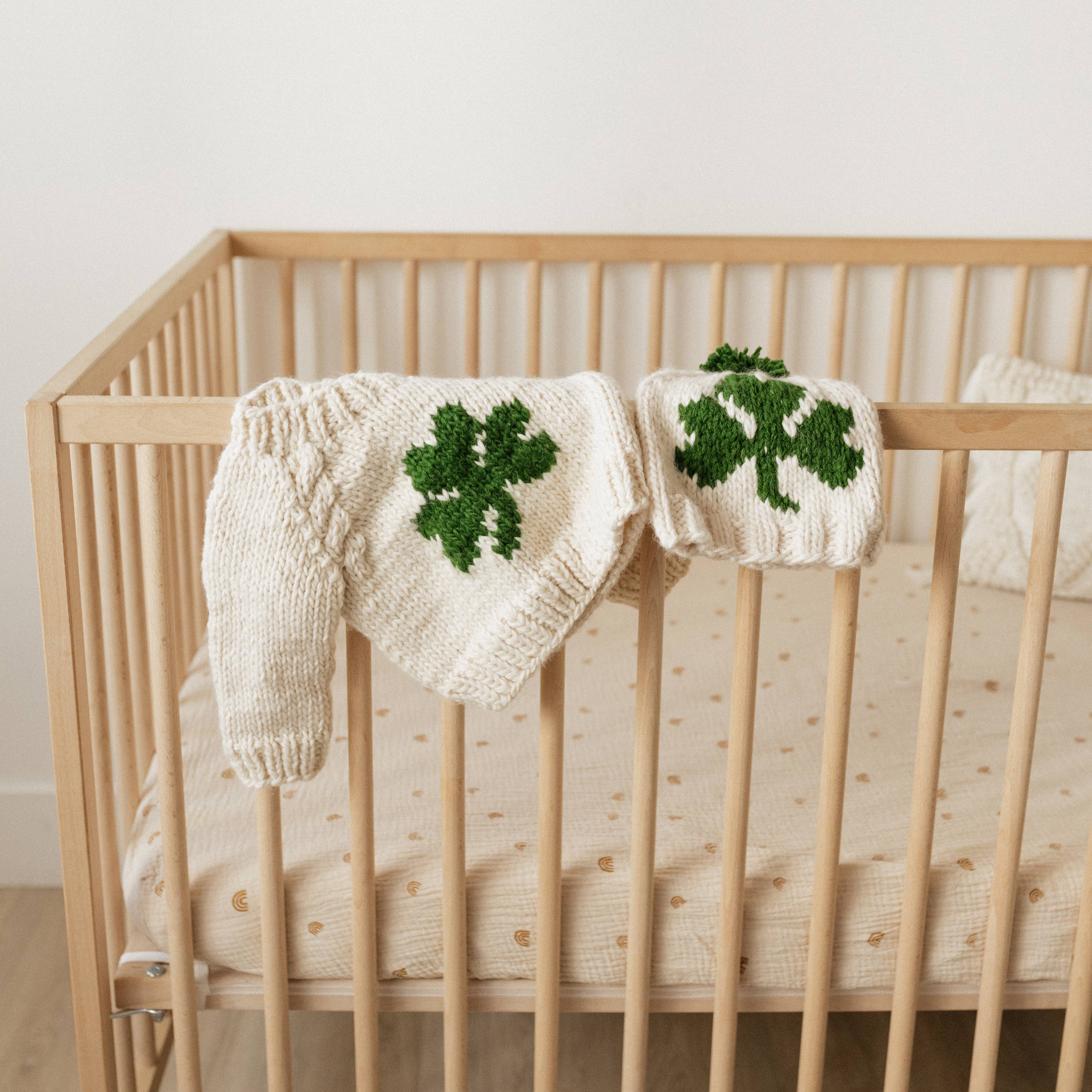 Huggalugs - Vente Pull en maille – bébé - Chandail à col rond Shamrock pour bébés et tout-petits8