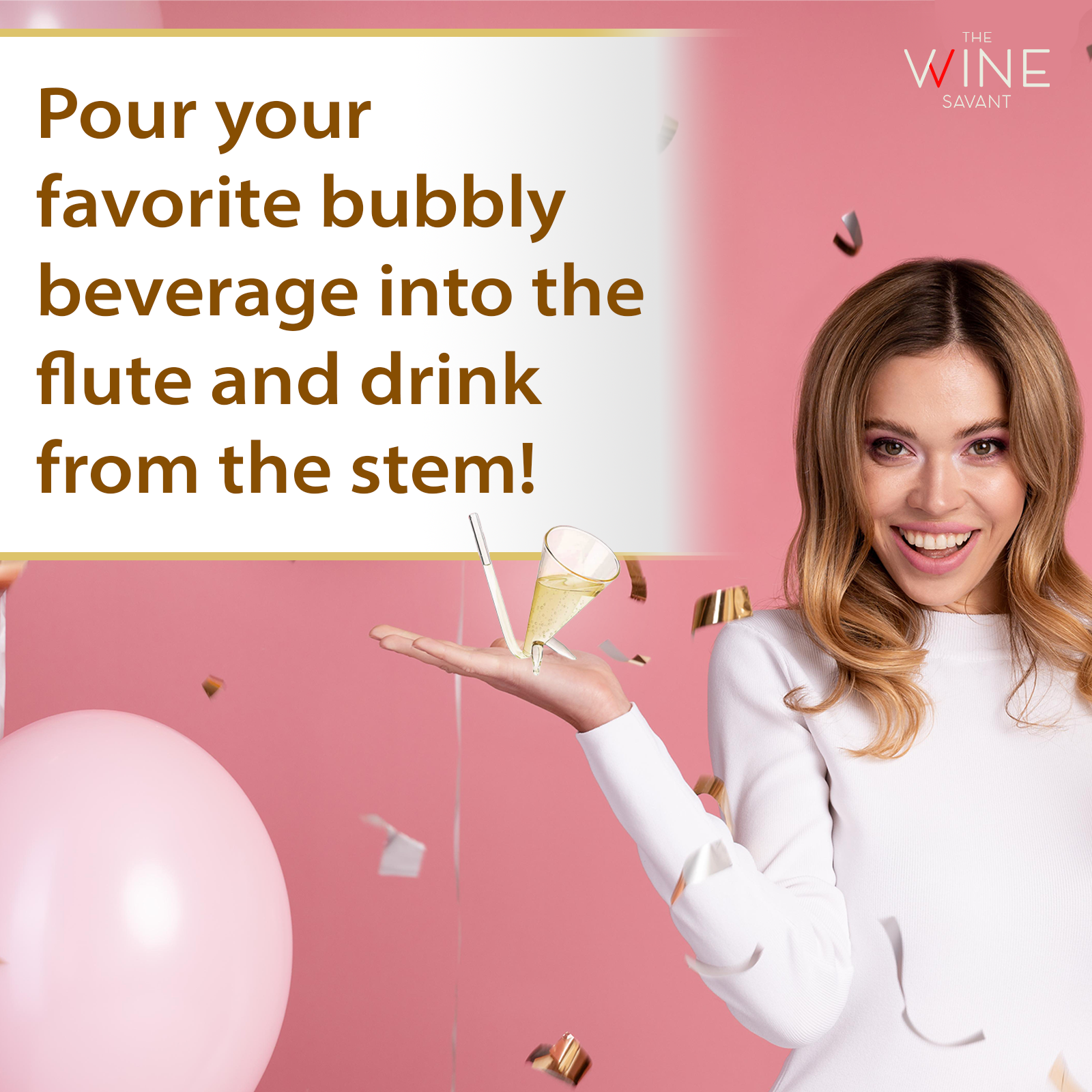 The Wine Savant /  Khen Glassware - Wholesale Champagne Flute - 2pk Champagne Shooter With Stands - Acrylic Plastic Reusable5