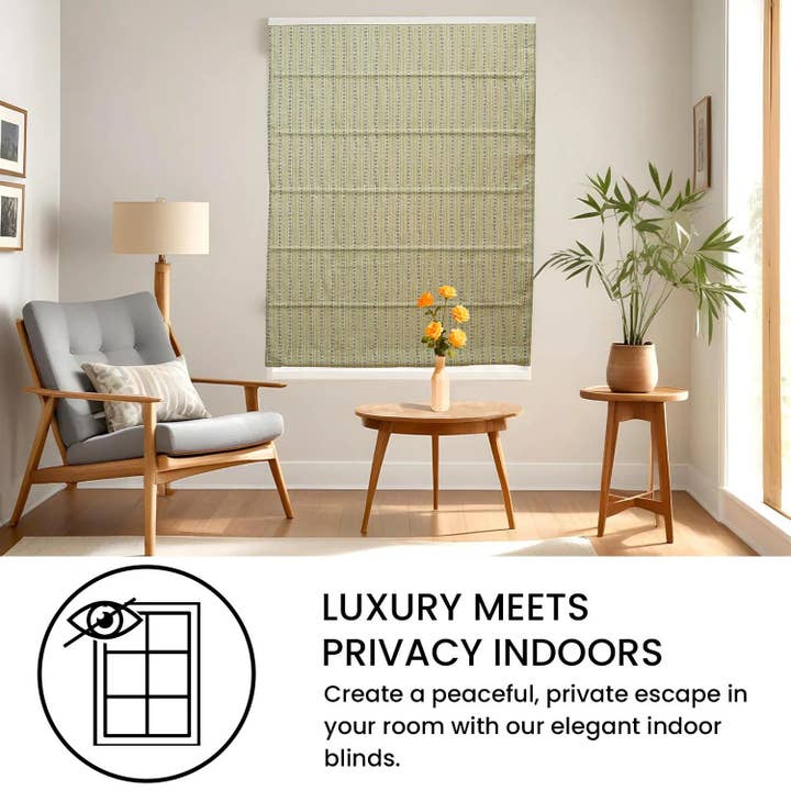 Fabdivine - Wholesale Blinds - Handcarfted Print Pure Linen Window Shade - Ethnic Leheriya3