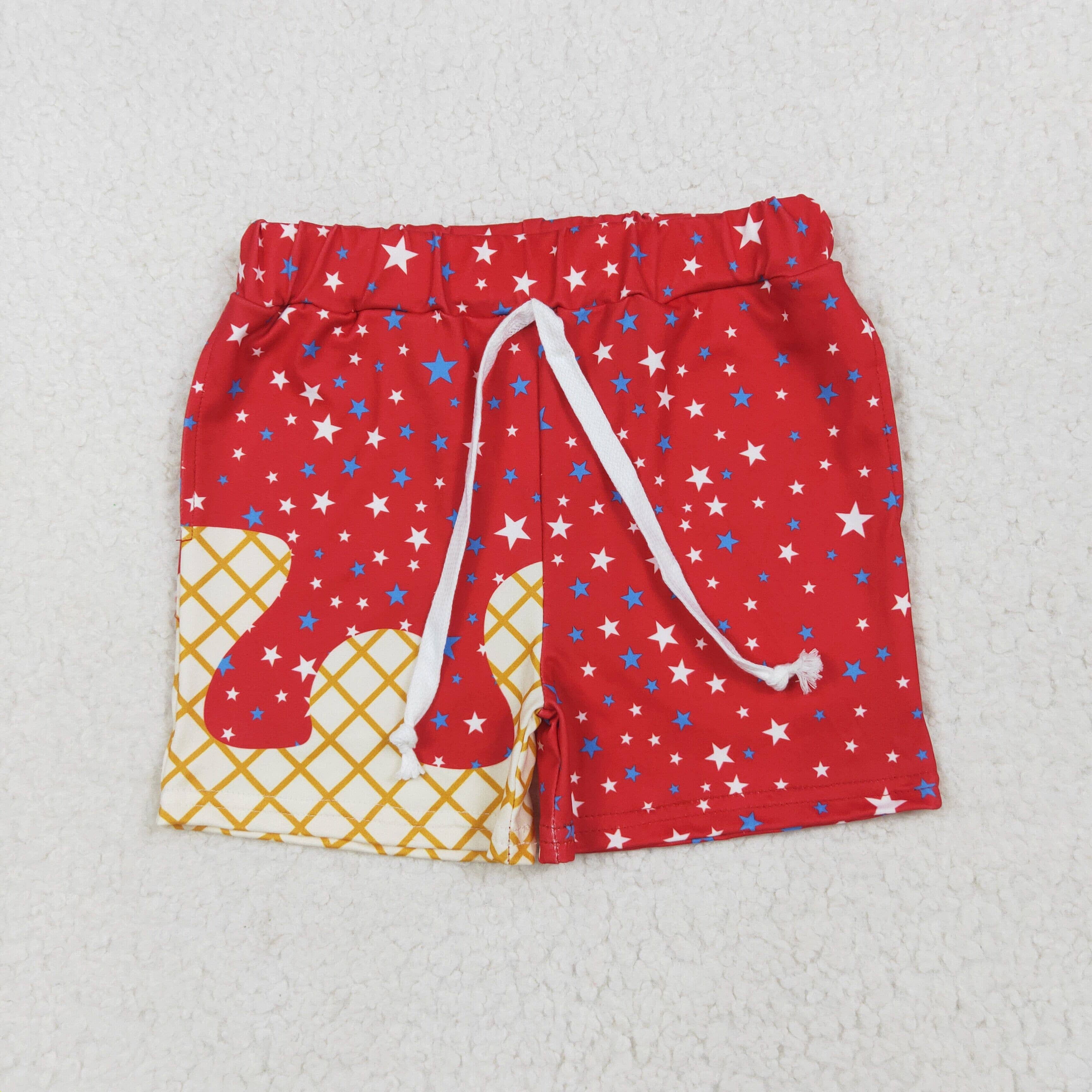 Aier Wholesale - Wholesale Shorts - Kids - Sibling Baby Boys Ice Cream Drip Sprinkles Stars Summer Shorts Bottoms5
