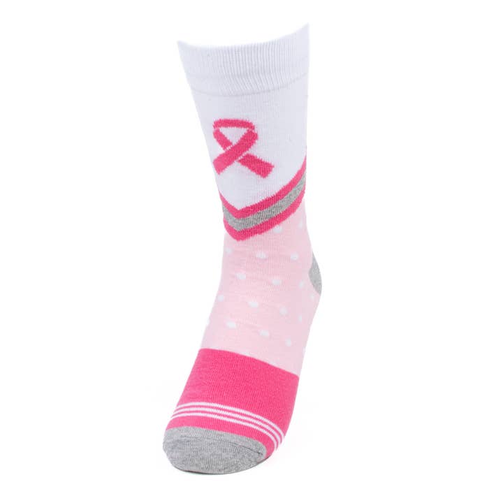Selini New York - Wholesale Socks - Women's - Women's Breast Cancer Awareness Pink Ribbon Novelty Socks