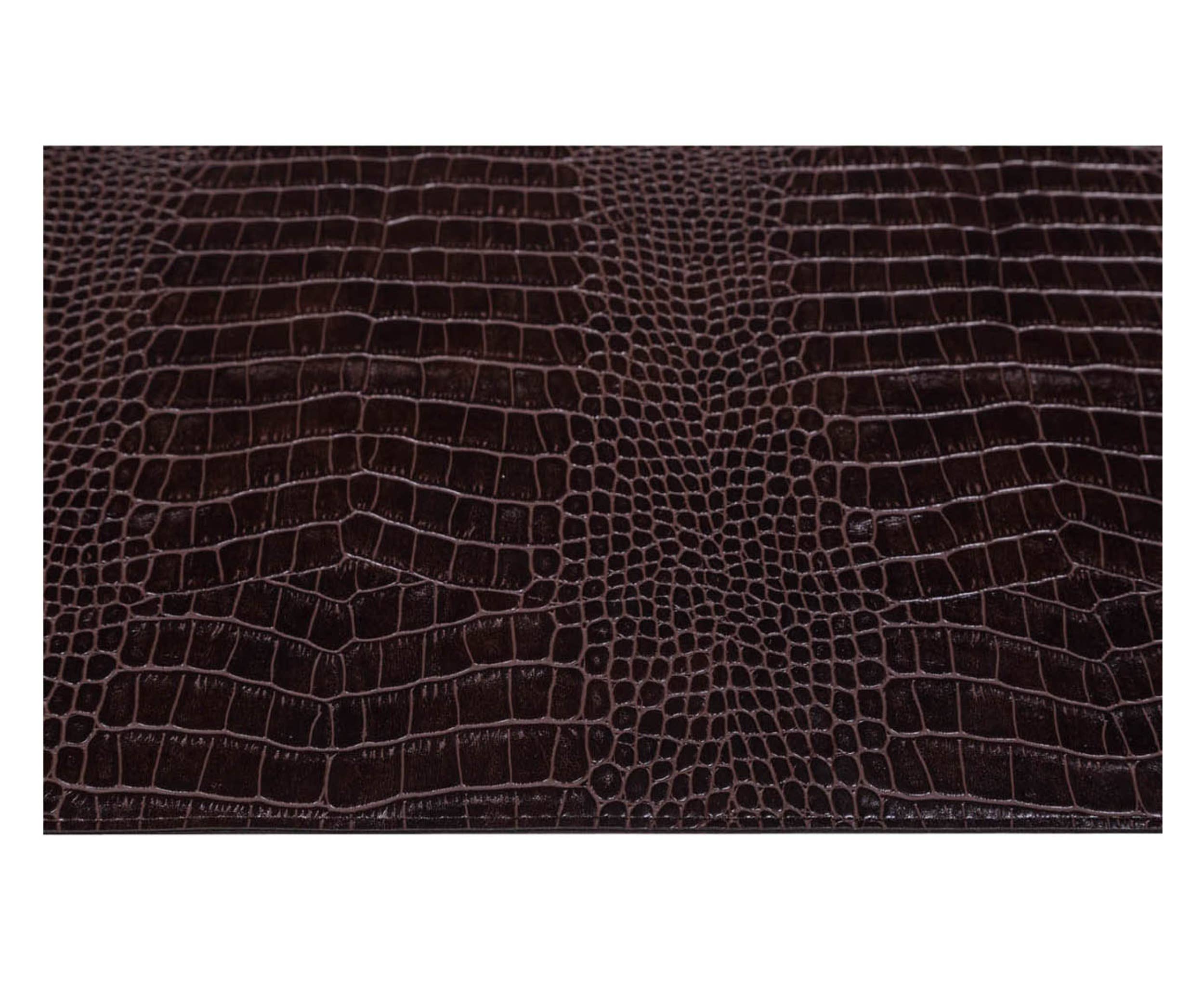 Signature Home Collection GmbH - Wholesale Placemat - Set van 6 rechthoekige placemats met krokodillenprint in donkerbruin en zwart8