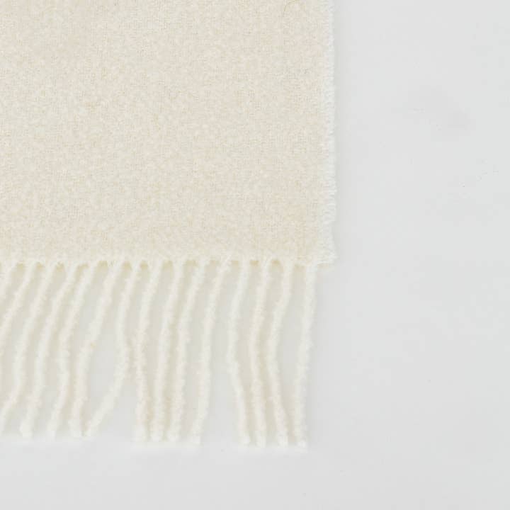 MoST - Wholesale Throw Blanket - Wool bouclé throw blanket PARIS white3