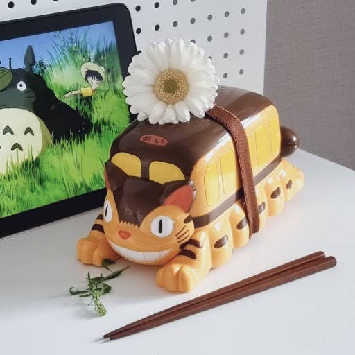 K_Wonderland - Wholesale Lunch Bag/Box - My Neighber Totoro Cat Neco basu BUS 2layer Lunch Bento SET