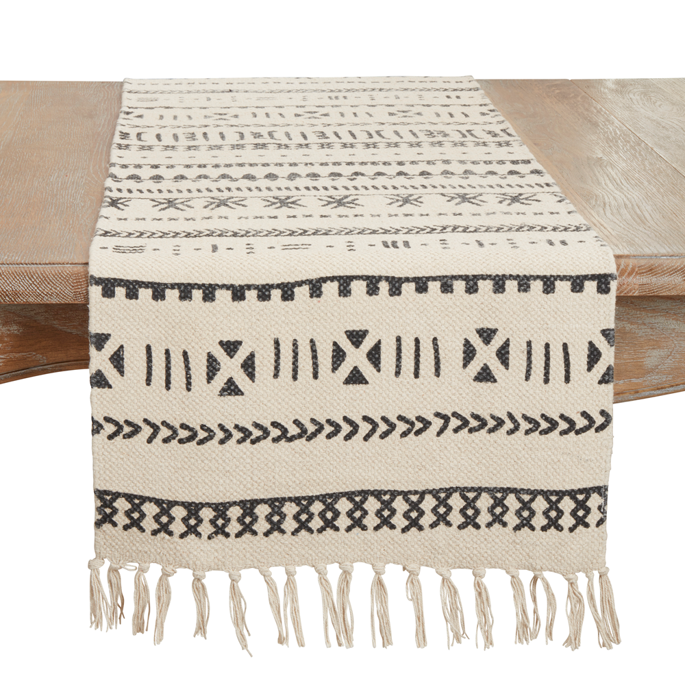Fennco Styles - Wholesale Table Runner - Boho Mudcloth-Inspired Cotton 16"X72" L Table Runner1