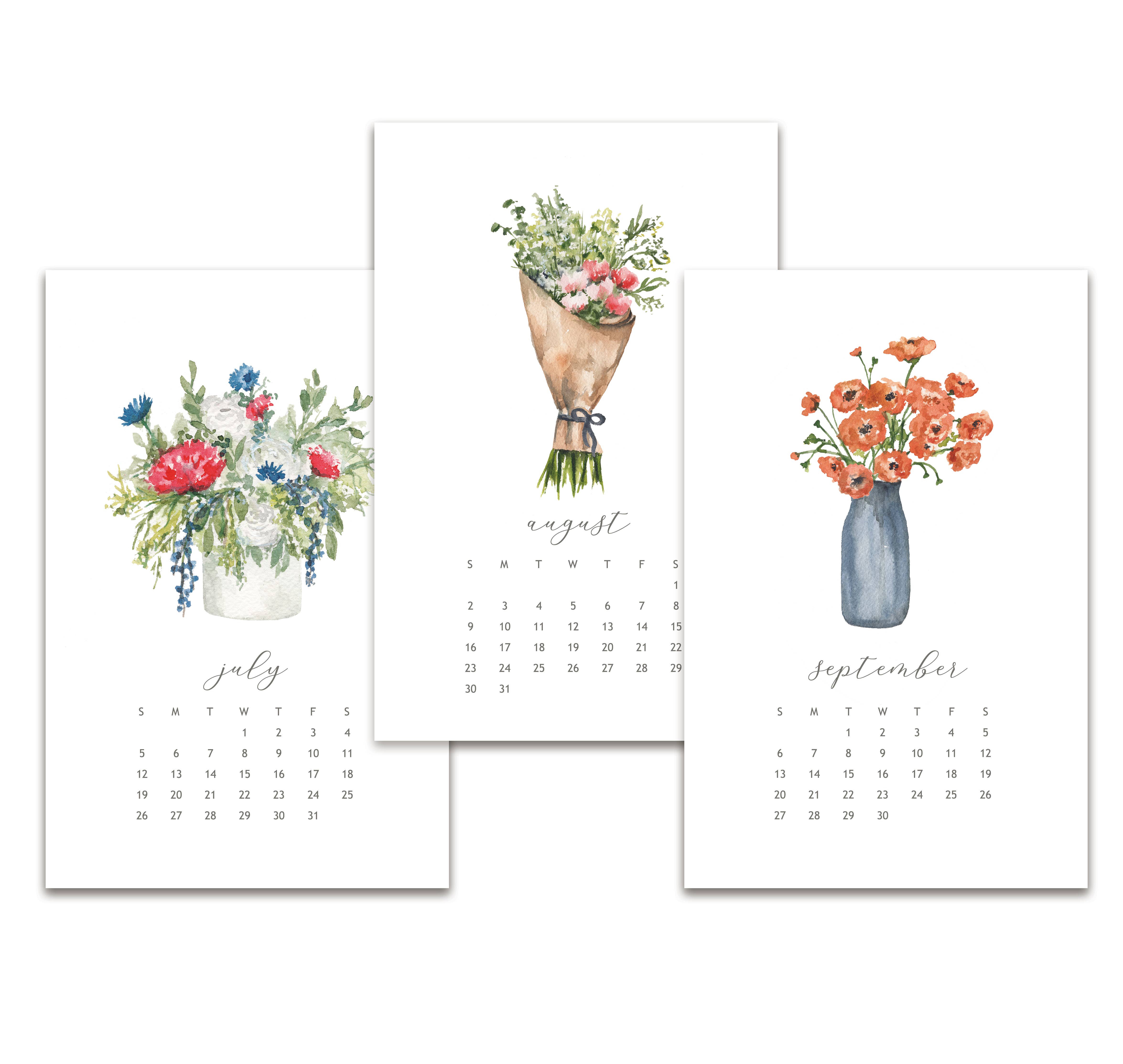 Me and Mary Shop - Wholesale Calendar - 2026 Calendar - Everyday in Bloom - Watercolor Flowers3