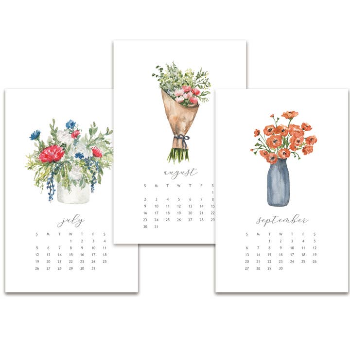 Me and Mary Shop - Wholesale Calendar - 2026 Calendar - Everyday in Bloom - Watercolor Flowers3