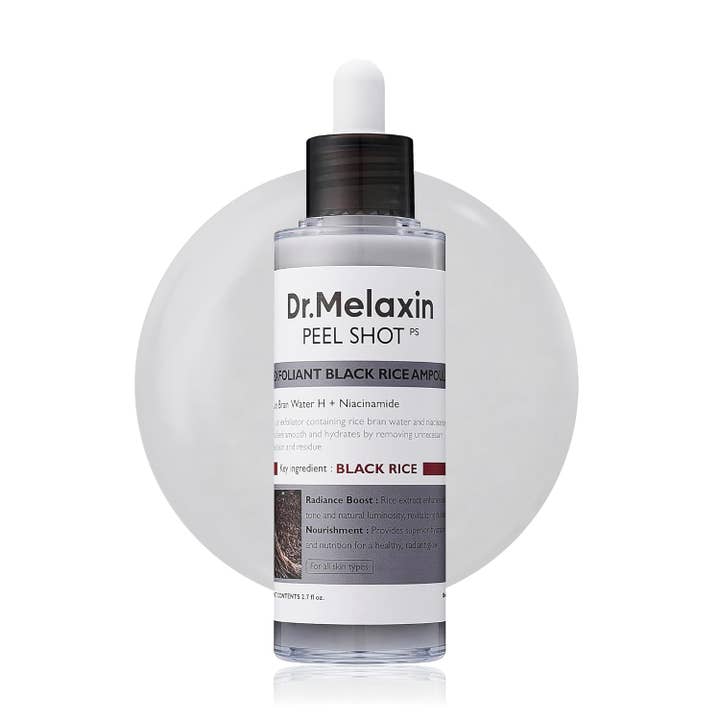 Dr. Melaxin Peel Shot Exfoliating Black Rice Ampoule for wholesale by Senti Senti
