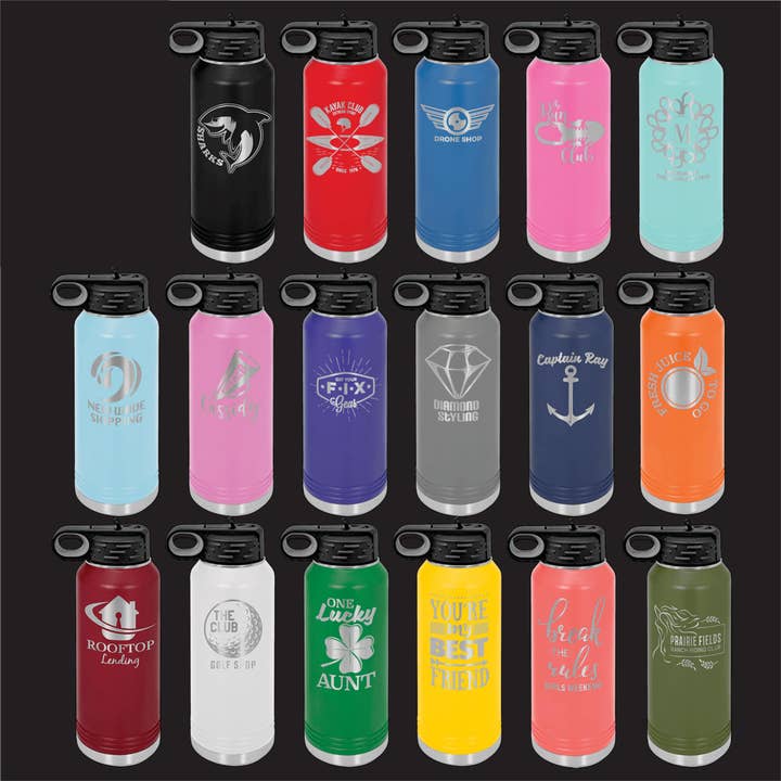 BMR Designs – wholesale Vattenflaska – ANPASSAD graverad isolerad vattenflaska School Spirit GAMEDAY