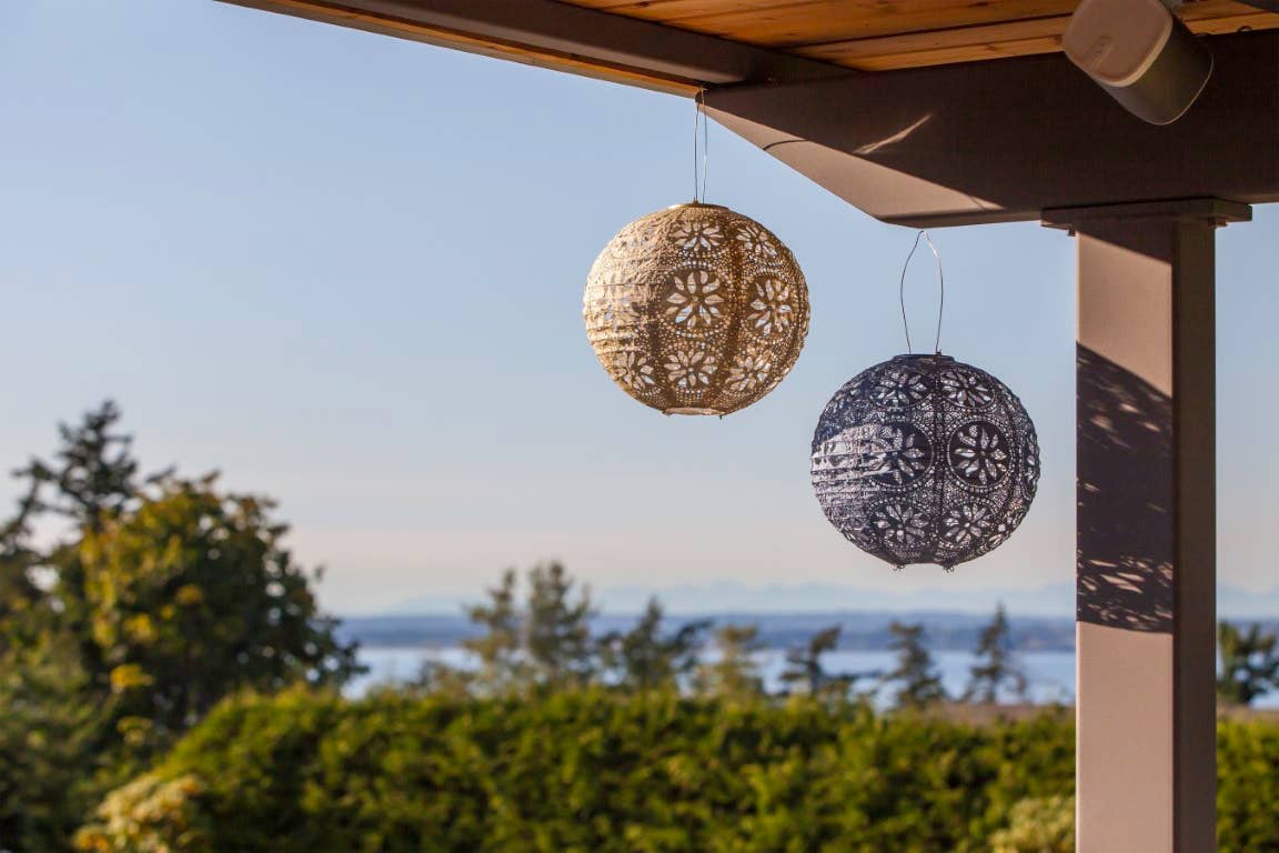 Allsop Home & Garden – Großhandel Außen-/Gartenleuchten – Stella Boho 30 cm Laterne mit solarem Globus - Perlmutt14