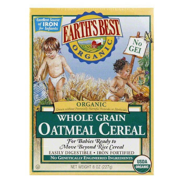 Earth's Best Cereal Whole Grain Oatmeal, 8 OZ for wholesale by KeHE Distributors, LLC